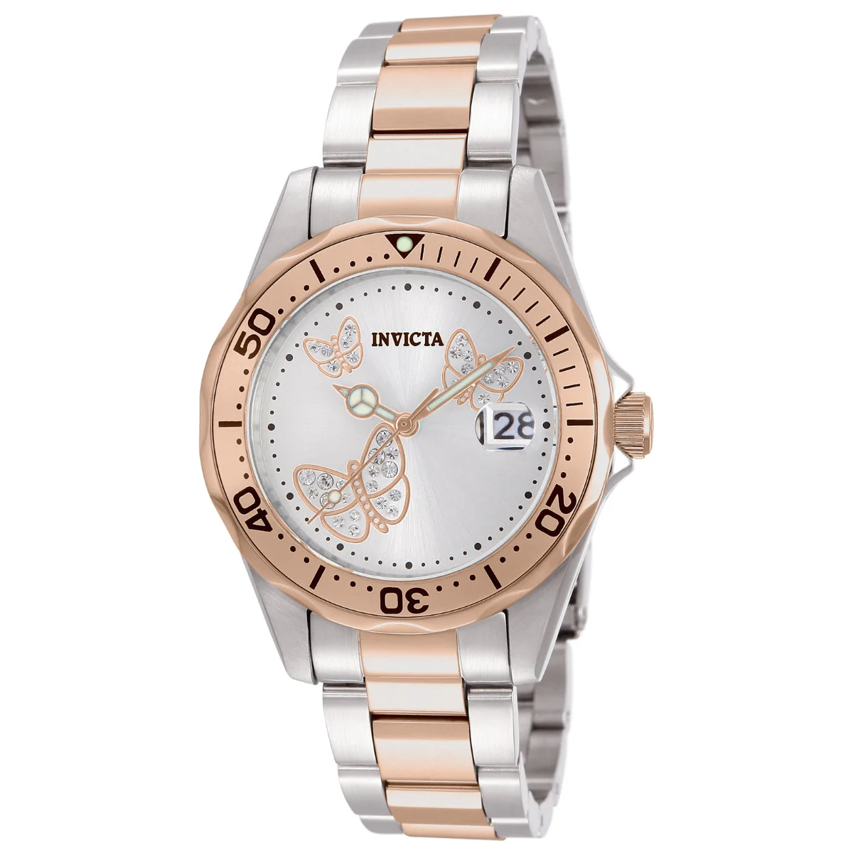 Invicta Angel Watch - 38mm, Steel, Rose Gold (ZG-12504) 38 mm kol saati