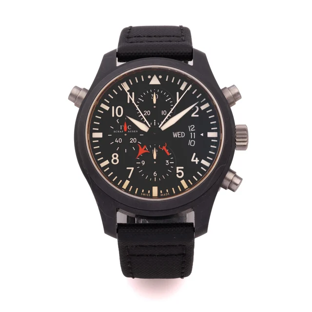 IWC Ref. 3799, split-seconds chronograph, minute and hour recorders, date, day; “Pilot”, “