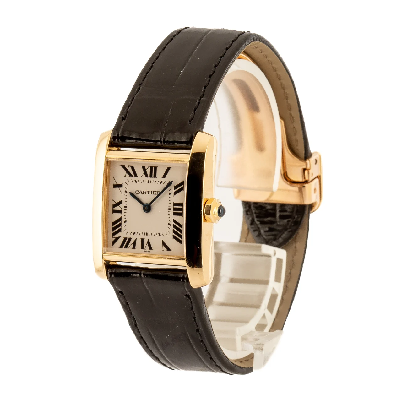 Cartier Tank Francaise W5000356 18k Yellow Gold kol saati