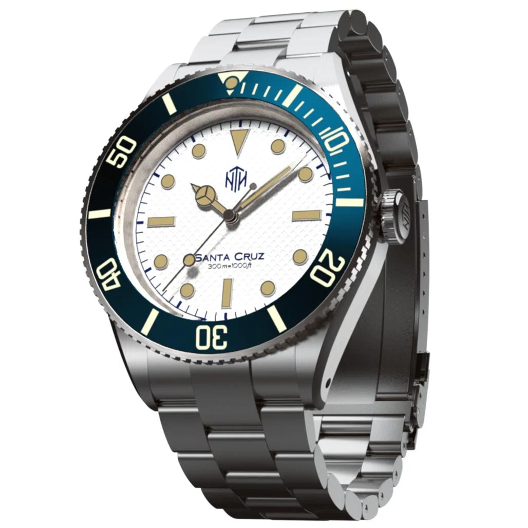 NTH Santa Cruz 300-Meter Hi-Beat Automatic Dive Watch with an AR Sapphire Crystal #WW- -SCWN WW-NTH-SCWN 48 mm kol saati