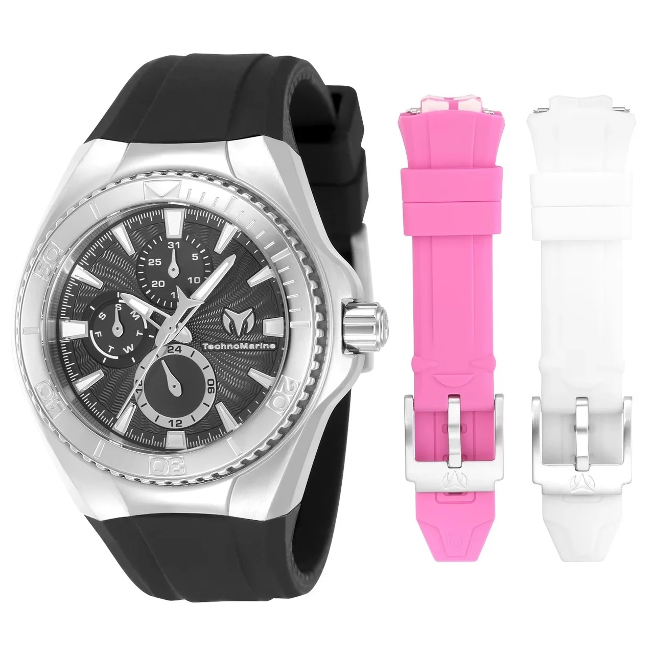 Technomarine Cruise California Watch - 40.4mm, Black, Pink, White (ZG-TM-124021) 40.4 mm kol saati