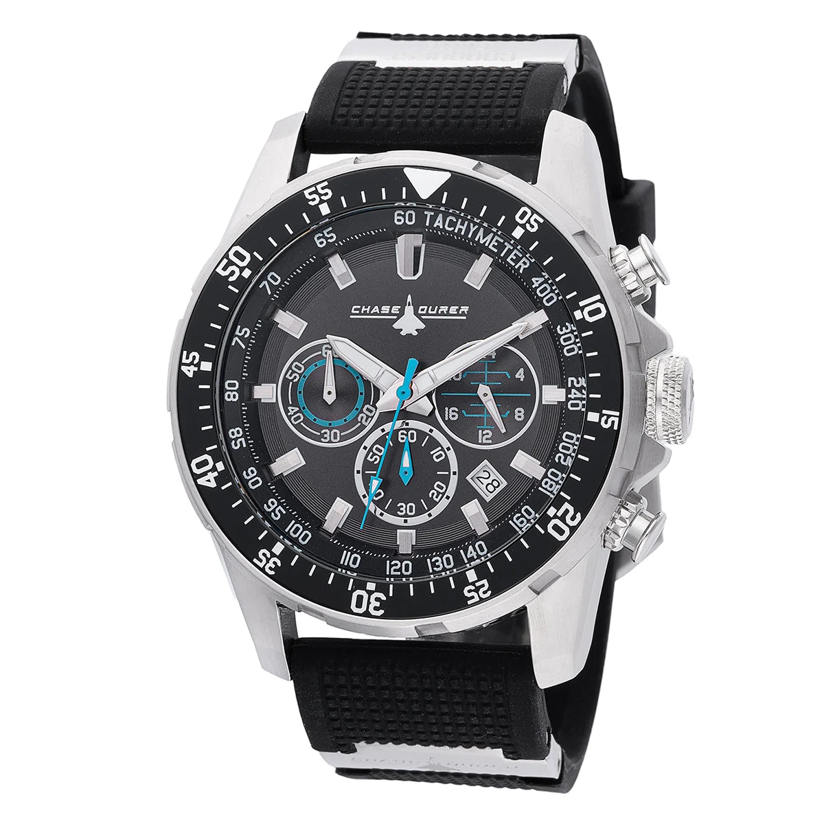 Chase Durer Conquest Elite Watch - 46mm. Black. Steel (CDW-0084) 46 mm kol saati