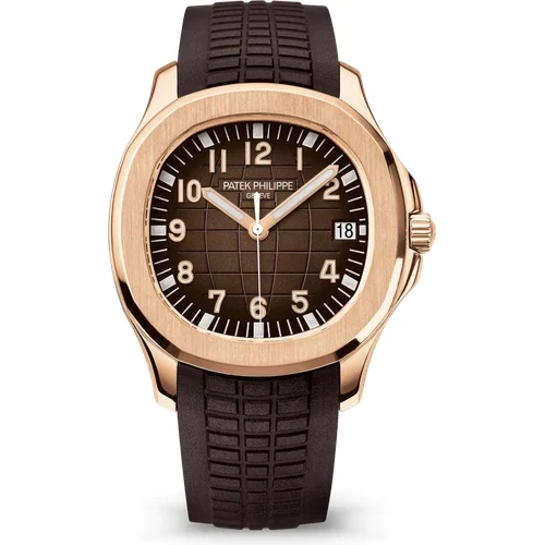 Patek Philippe Aquanaut Date Brown Strap Rose Gold 5167R-001 40.8 mm kol saati