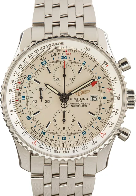 Breitling Navitimer 1 Chronograph GMT 46 Blue Dial A24322 kol saati