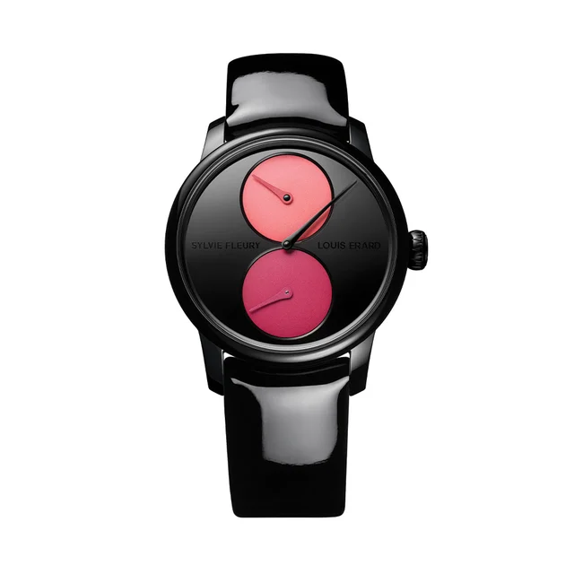 Louis Erard Sylvie Fleury Le Régulateur "Palette of Shadows" 39mm - Black on Leather Strap