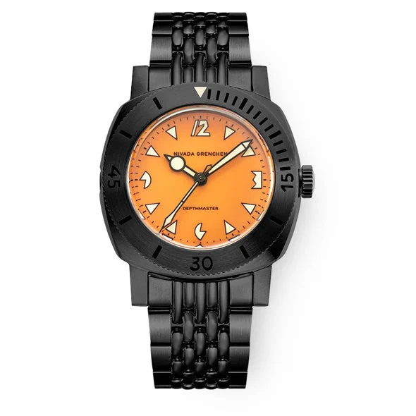 Nivada Grenchen Depthmaster Black Pumpkin NAP21009N11337 kol saati