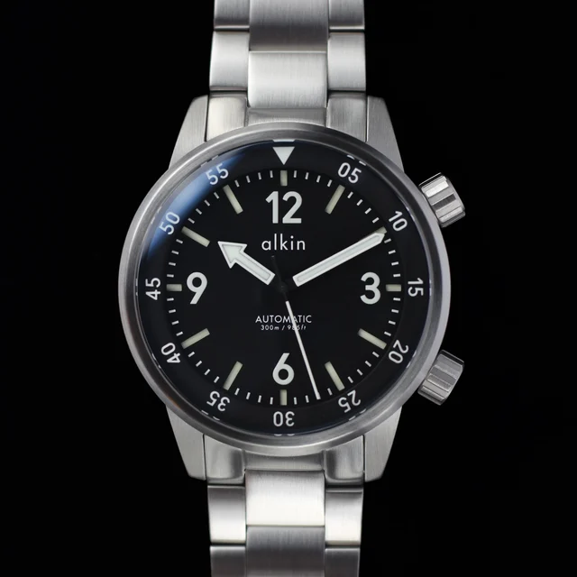 alkinwatches Model Two - Black Dial / SS Case kol saati