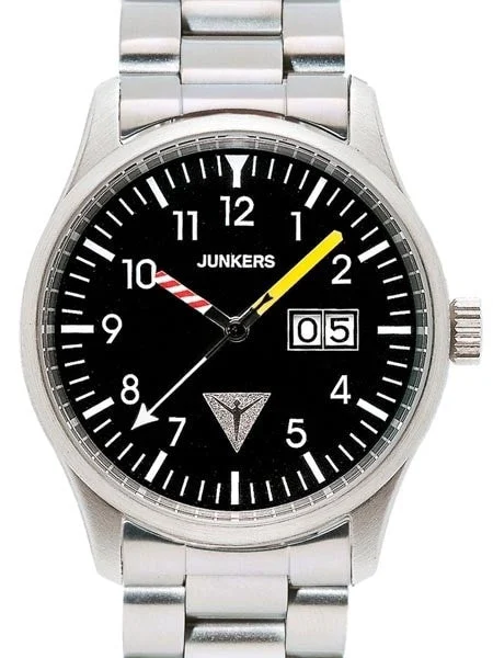 Junkers Big Date Watch with Aviator Instrument Style Hands #6262M-2 kol saati