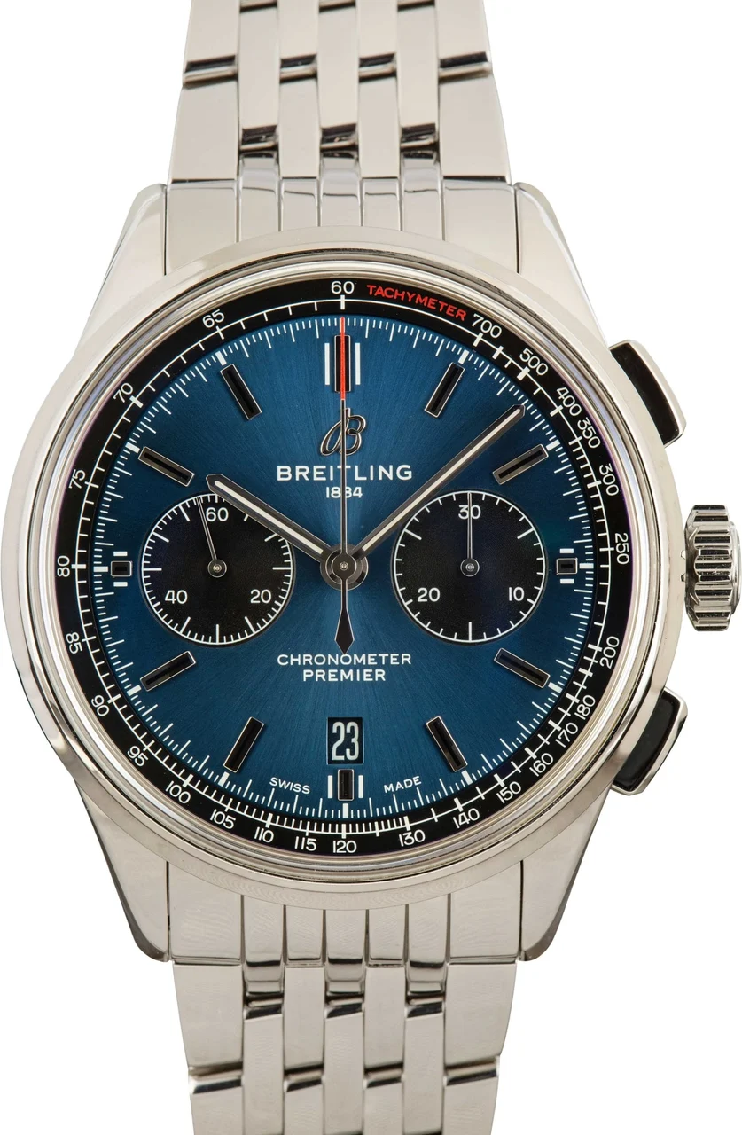 Breitling Premier B01 Blue Dial AB0118221C1A1 42 mm kol saati