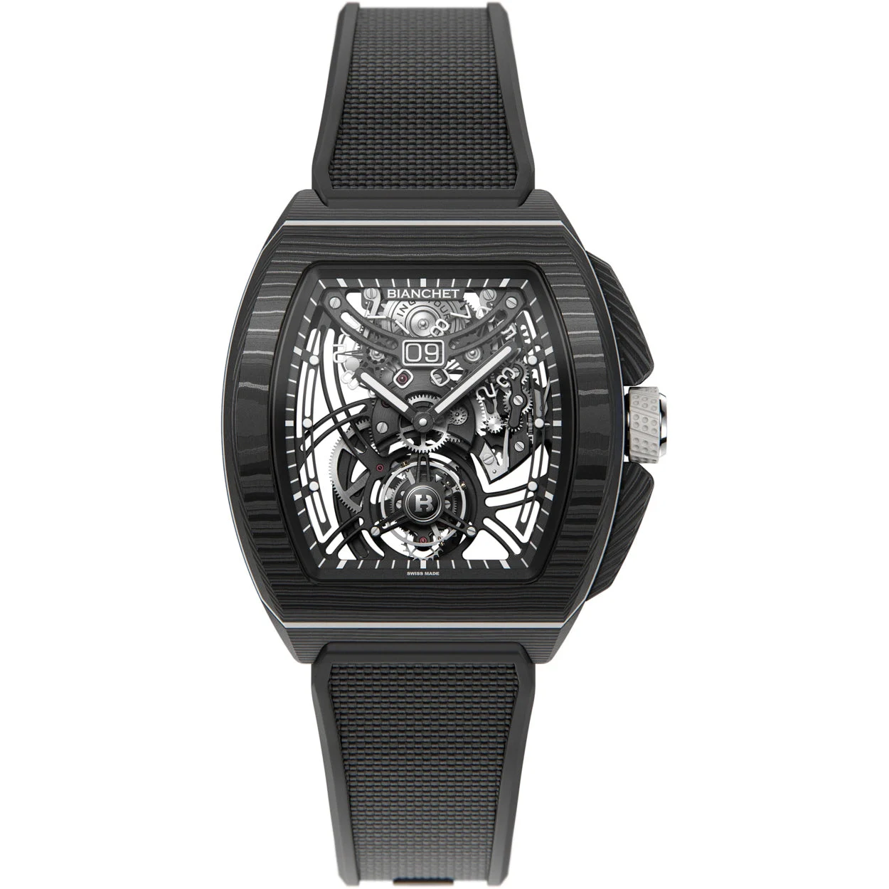 Bianchet Flying Tourbillon Grande Date B 1.618 Carbon White CBWFTGD4 kol saati