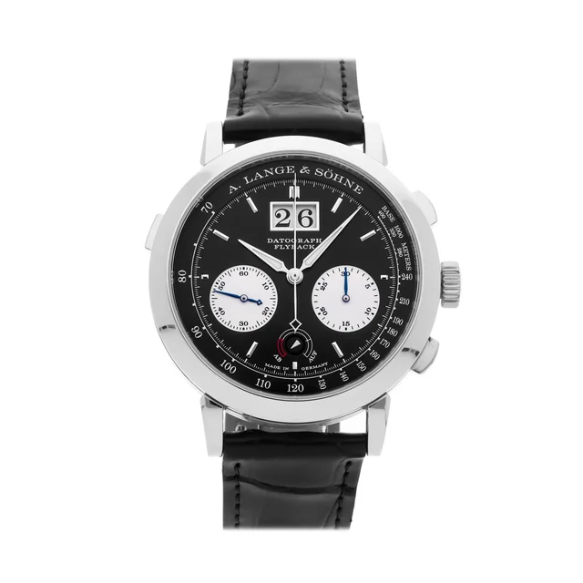 A. Lange & Sohne Lange & Söhne Saxonia Datograph 405.035 41MM Platinum Bla A. Lange & Söhn