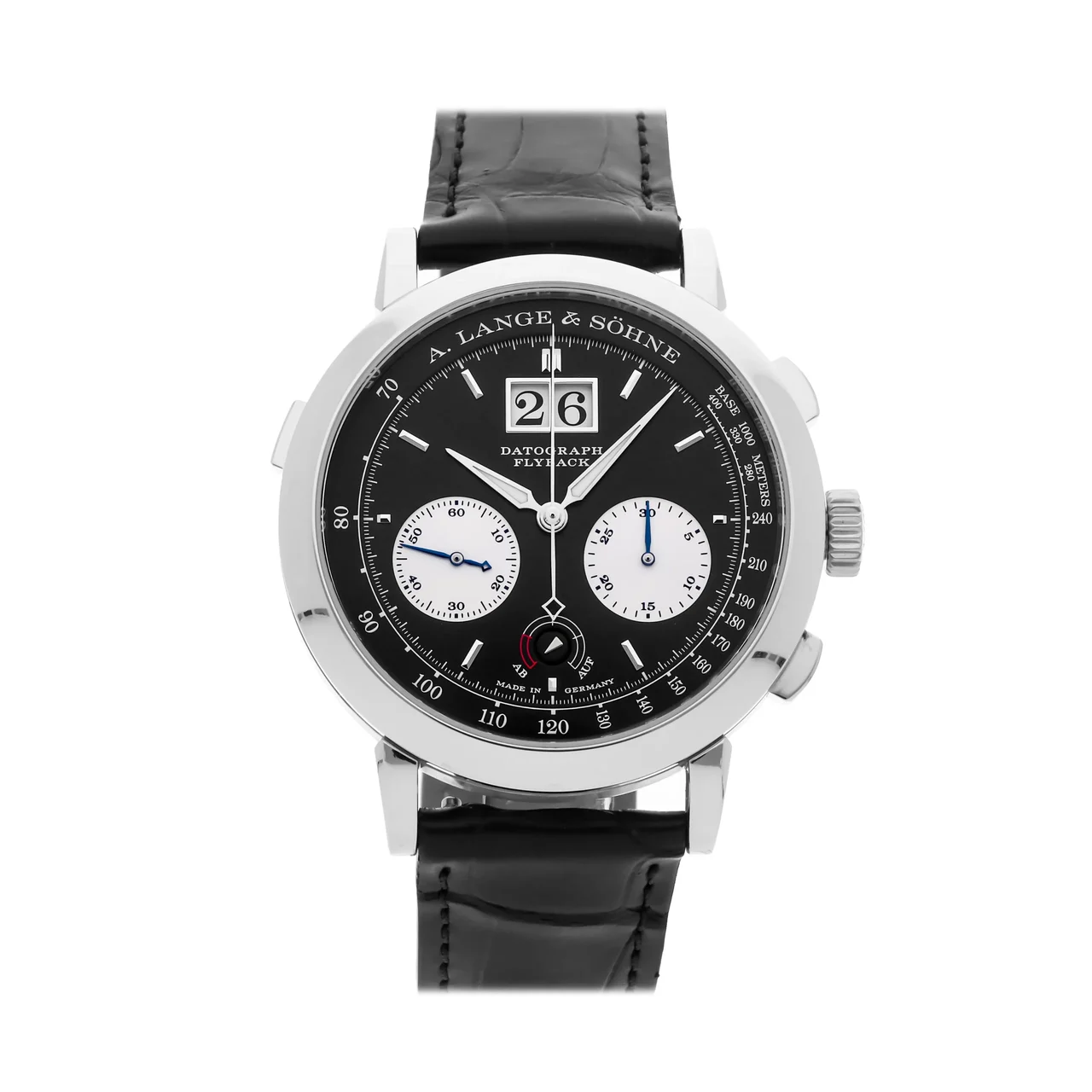 A. Lange & Sohne Lange & Söhne Saxonia Datograph 405.035 41MM Platinum Bla A. Lange & Söhne Saxonia Datograph 405.035 41MM Platinum Bla 41 mm kol saati