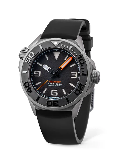 UNDONE Watches Aquadeep Signal Black Automatic aquadeep-signal-black kol saati