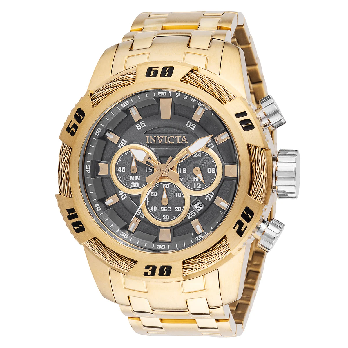 Invicta Speedway Ignition Watch - 50mm. Gold (49122) 50 mm kol saati