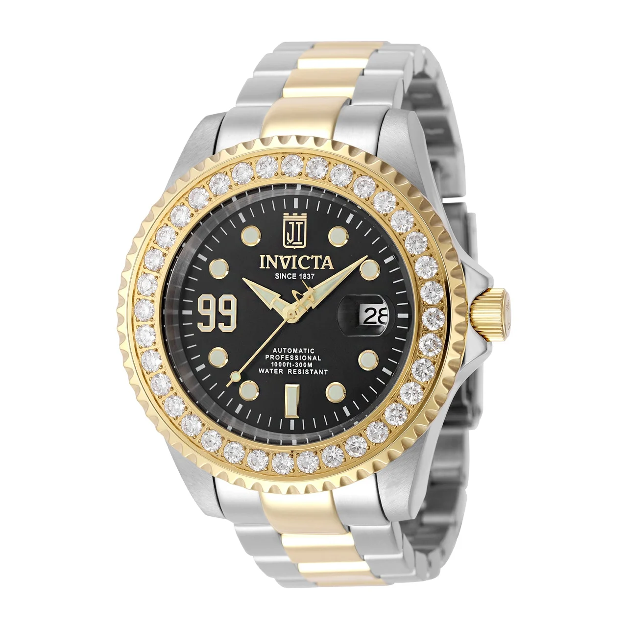 Invicta Stradore 3.6 CT LG Diamond Automatic Watch - 47mm, Gold, Steel (51313) 47 mm kol saati