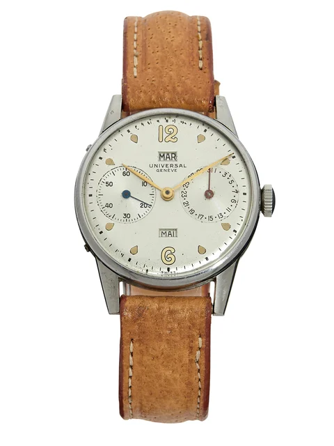 Universal UNIVERSAL REF. 21301, TRIPLE CALENDAR STAINLESS STEEL kol saati
