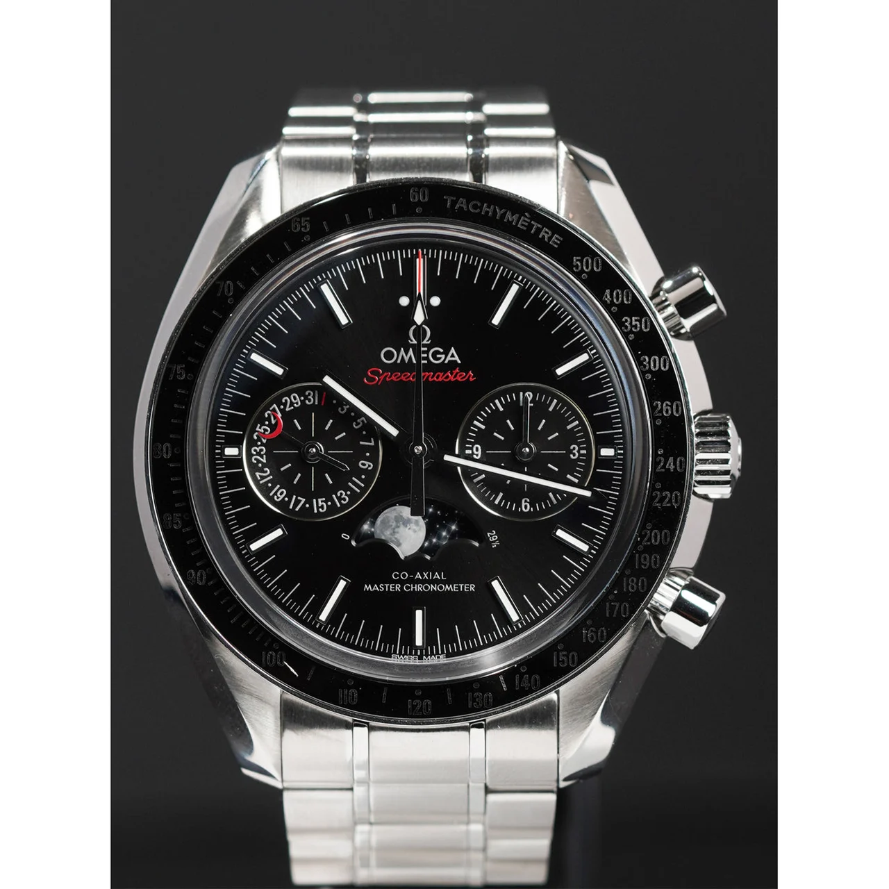 OMEGA Speedmaster Moonwatch Master Chronometer Moonphase Chronograph on Bracelet 210000084770 kol saati