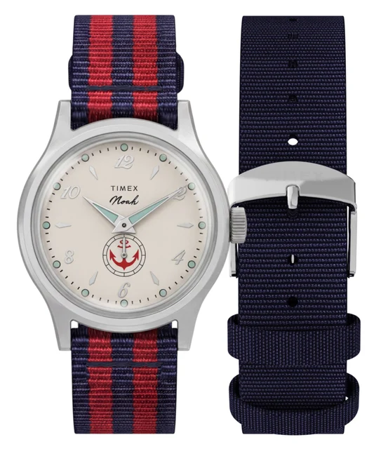 Timex NOAH x MK1 Anchor 36mm Fabric Strap Gift Set TWG069300JR kol saati