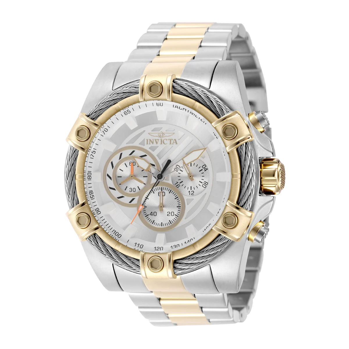 Invicta Bolt Ace Watch - 52mm. Gold, Steel (49746) 52 mm kol saati
