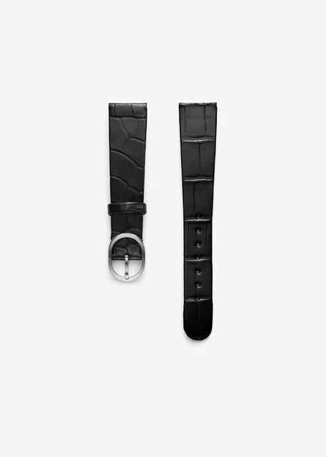 Serica Watches Bracelet 'Parade' - Alligator Noir STRAP-1174-GATOR-BLACK kol saati