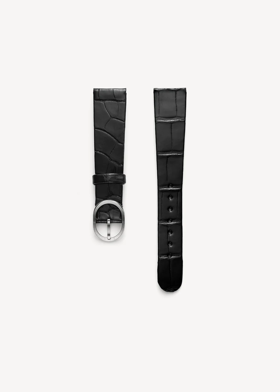 Serica Watches Bracelet 'Parade' - Alligator Noir STRAP-1174-GATOR-BLACK kol saati