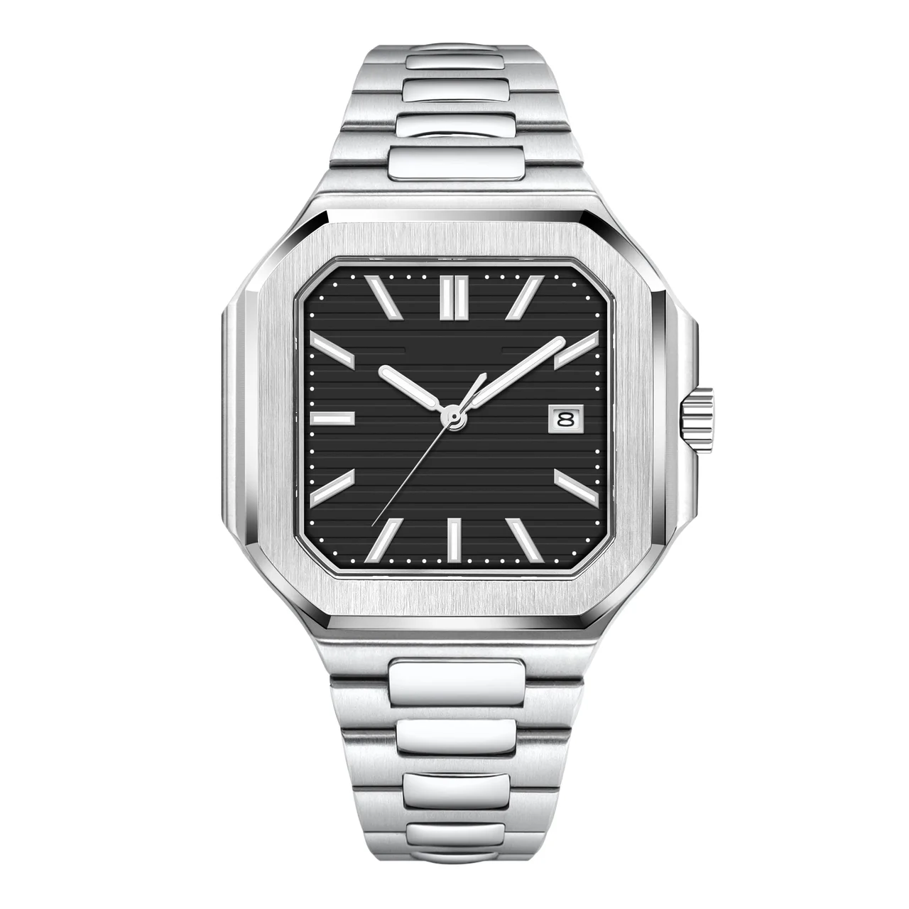 Tandorio custom logo Sterile Cubitus Watch TMI NH35 Miyota 8215 Octagonal Square Sapphire 5ATM Dress Watch Corgeut 12000050522235134 44.3 mm kol saati