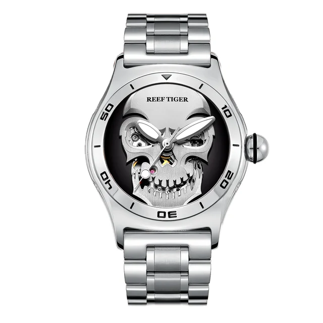 Reef Tiger Aurora Skull RGA70S7-02 kol saati