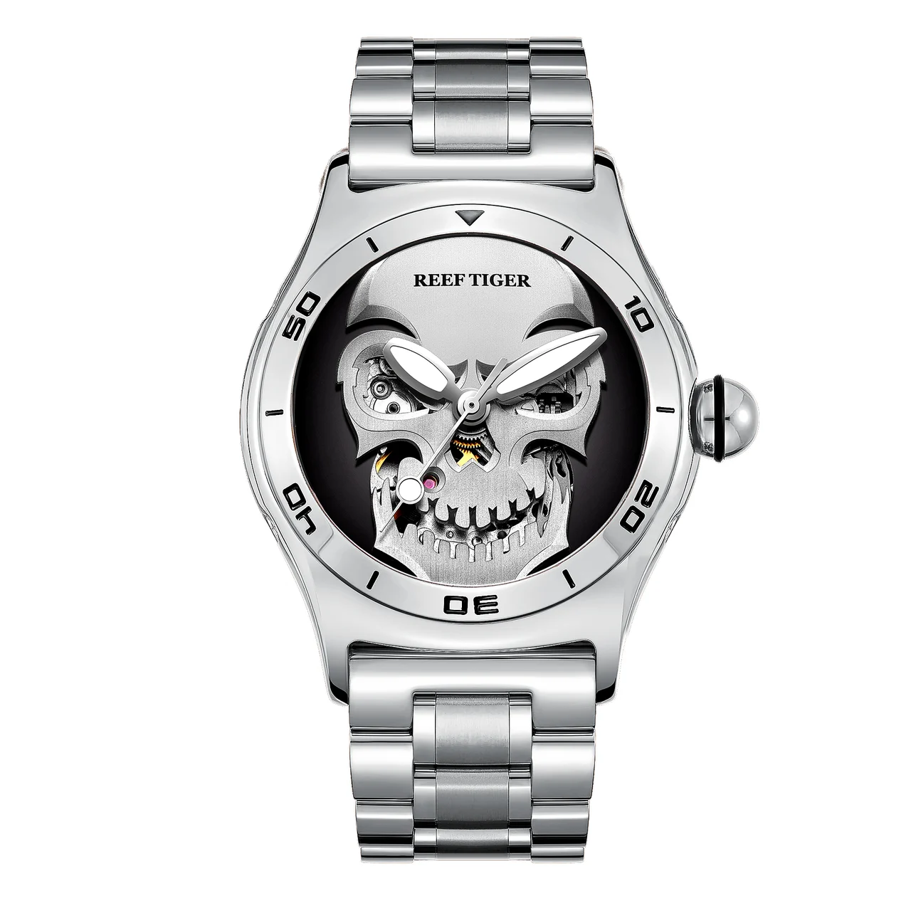 Reef Tiger Aurora Skull RGA70S7-02 44 mm kol saati