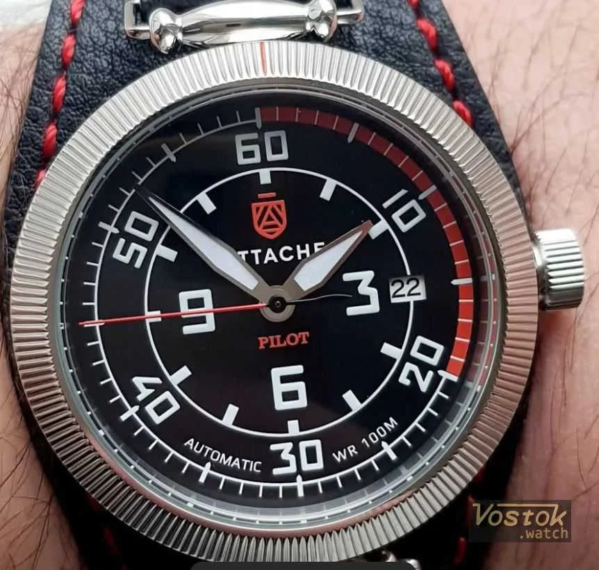 Vostok Attache Pilot 24 Steel-1 43 mm kol saati