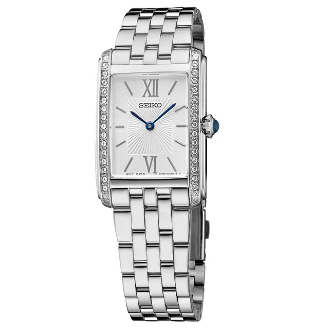 Seiko Rectangular Case Dress Watch #SWR091 kol saati