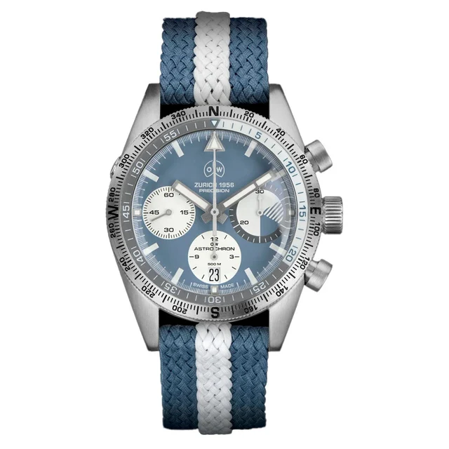 Ollech & Wajs Swiss Automatic Astronchron Exploration Watch with Compass Bezel #OW-Astroch