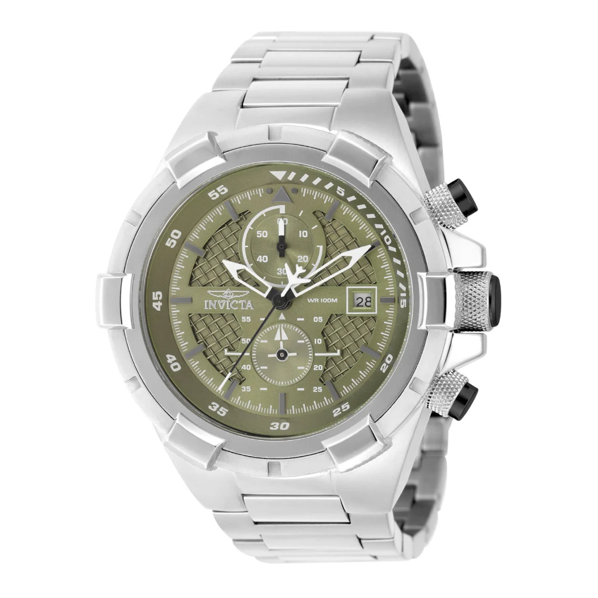 Invicta Aviator Falcon Watch - 50.5mm, Steel (49253) 50.5 mm kol saati