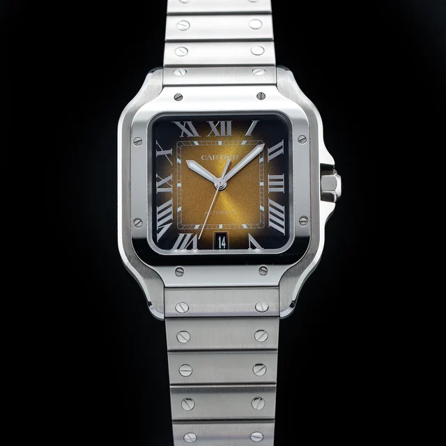Cartier Santos Steel Brown Dial 40mm POC210009N32983 kol saati
