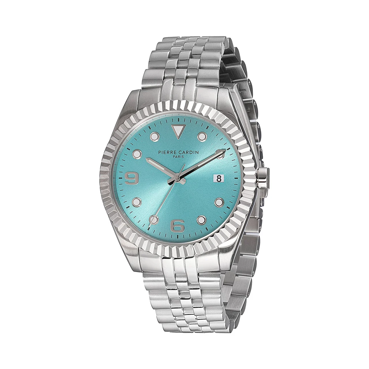 OPERA MENS Timbre Men’s Watch - Silver Case, Celeste Blue Dial with Stainless Steel Jubilee Strap CF.1007.MS.1 40 mm kol saati