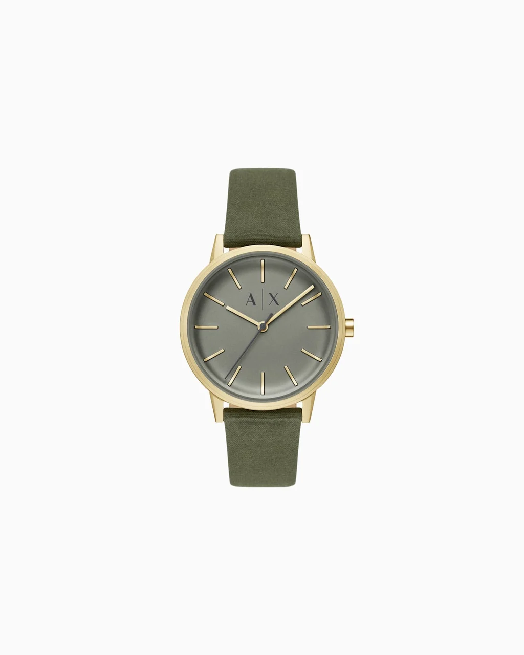 Armani Exchange Three-Hand Green Leather Watch AX2765 42 mm kol saati