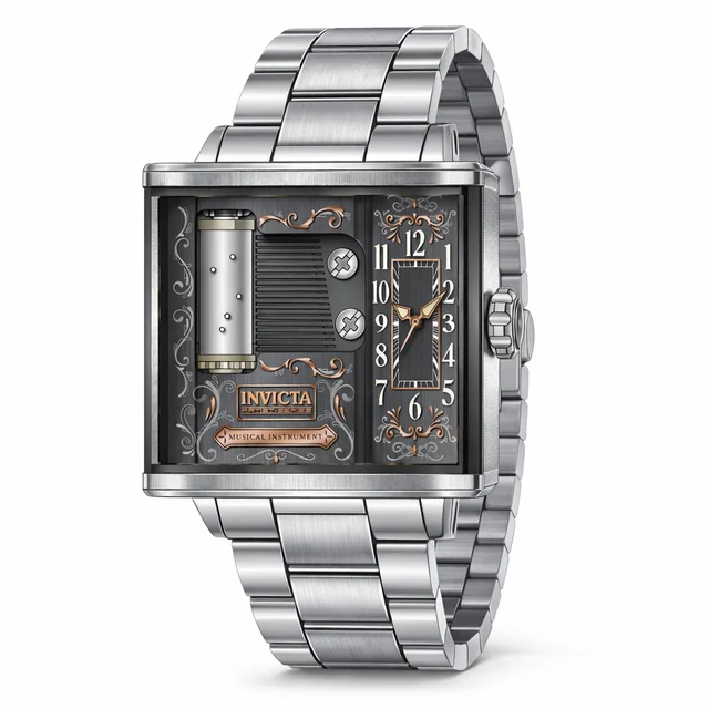 Invicta Artist Musical Instrument Swiss Ronda 763 Caliber Watch - 52mm. Steel (49475) kol 