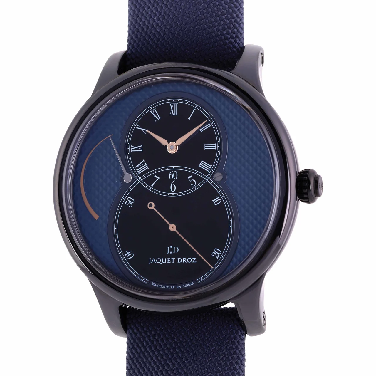 Jacquet Droz JACQUET DROZ, REF. J027035542, GRANDE SECONDE POWER RESERVE, LIMITED 8/28, UNWORN, CERAMIC kol saati