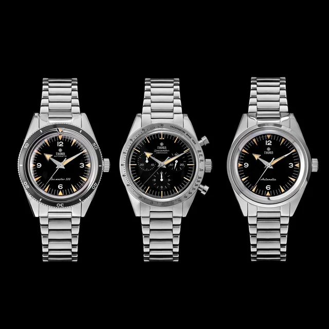 Cronos Watch Store THORN 38mm Automatic Watch 1950s Tribute Collection T026 西流T026A-光滑表圈 k