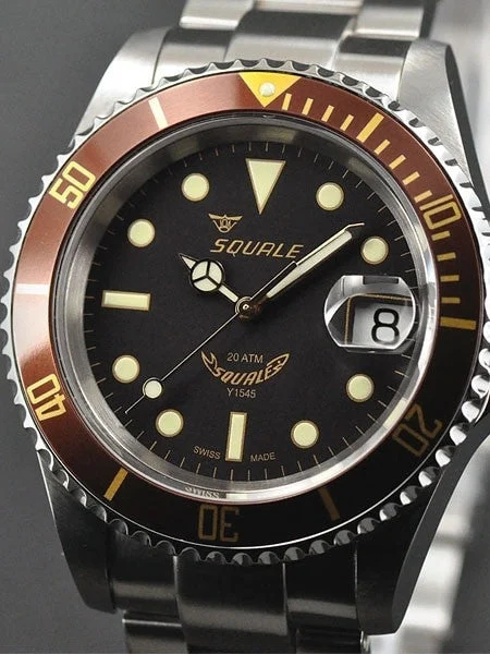 Squale meter Heritage Swiss Automatic Dive watch with Sapphire Crystal 1545-Heritage 40 mm kol saati