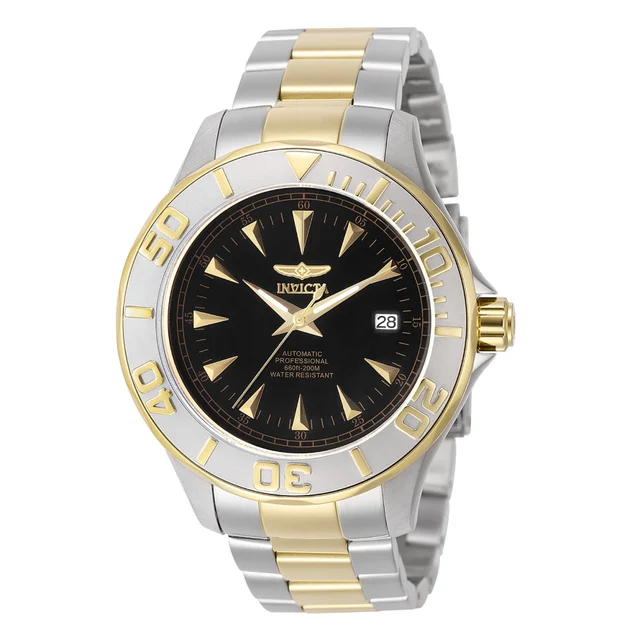Invicta Signature Automatic 3 Hand Black Dial Watch (ZG-7037) kol saati