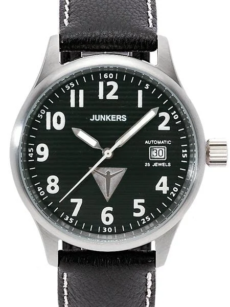 Junkers Swiss ETA 2824-2 Automatic Watch with Sapphire Crystal #6256-2 kol saati