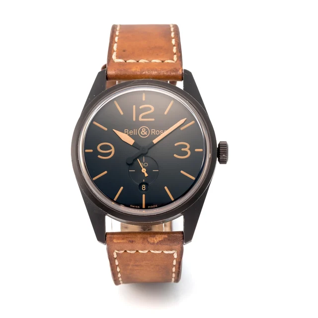 Ref. Br 123 Aviation Type Automatic, Vintage Pvd-coated Steel kol saati