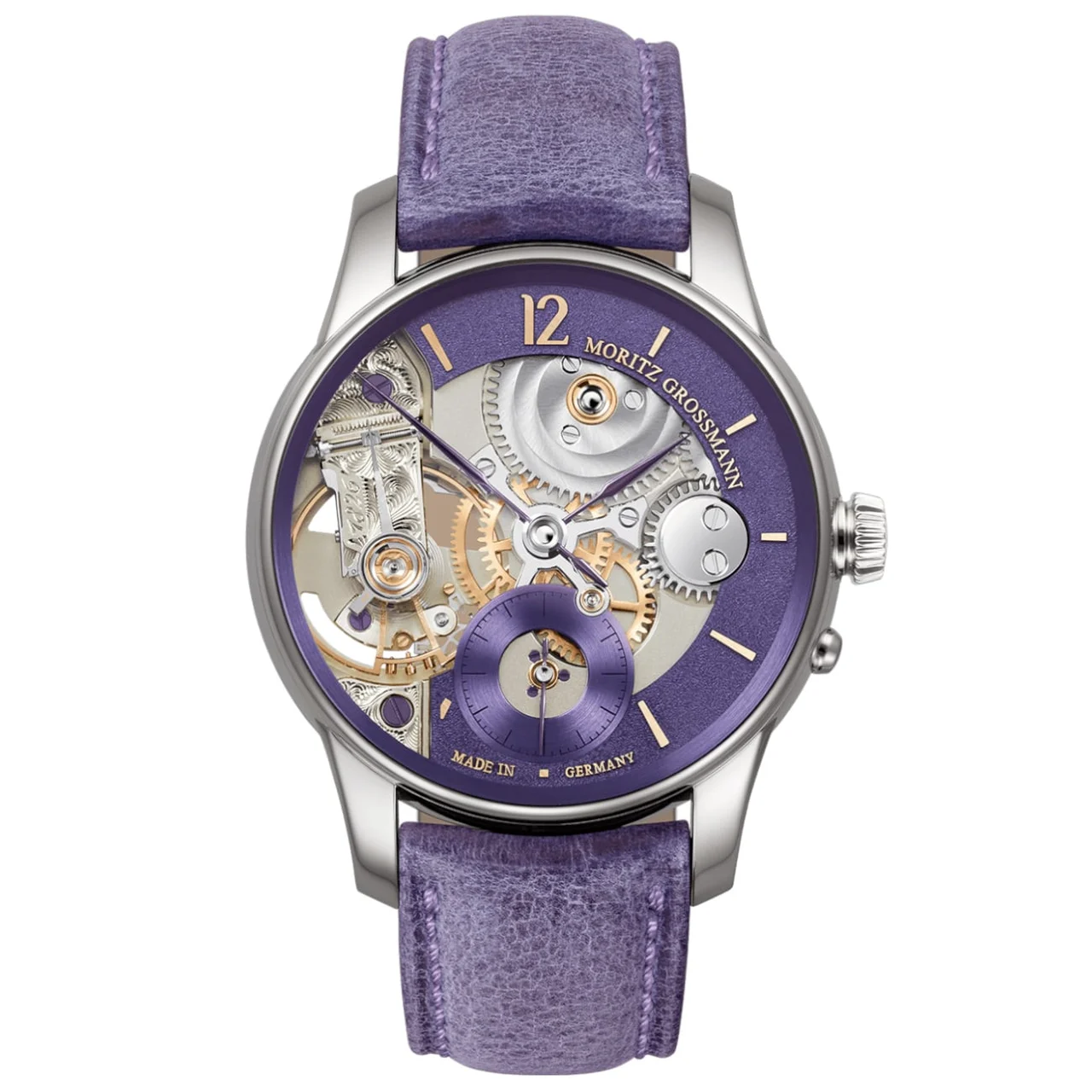 Moritz Grossmann Backpage Tremblage Platinum Violet MG-003980 kol saati