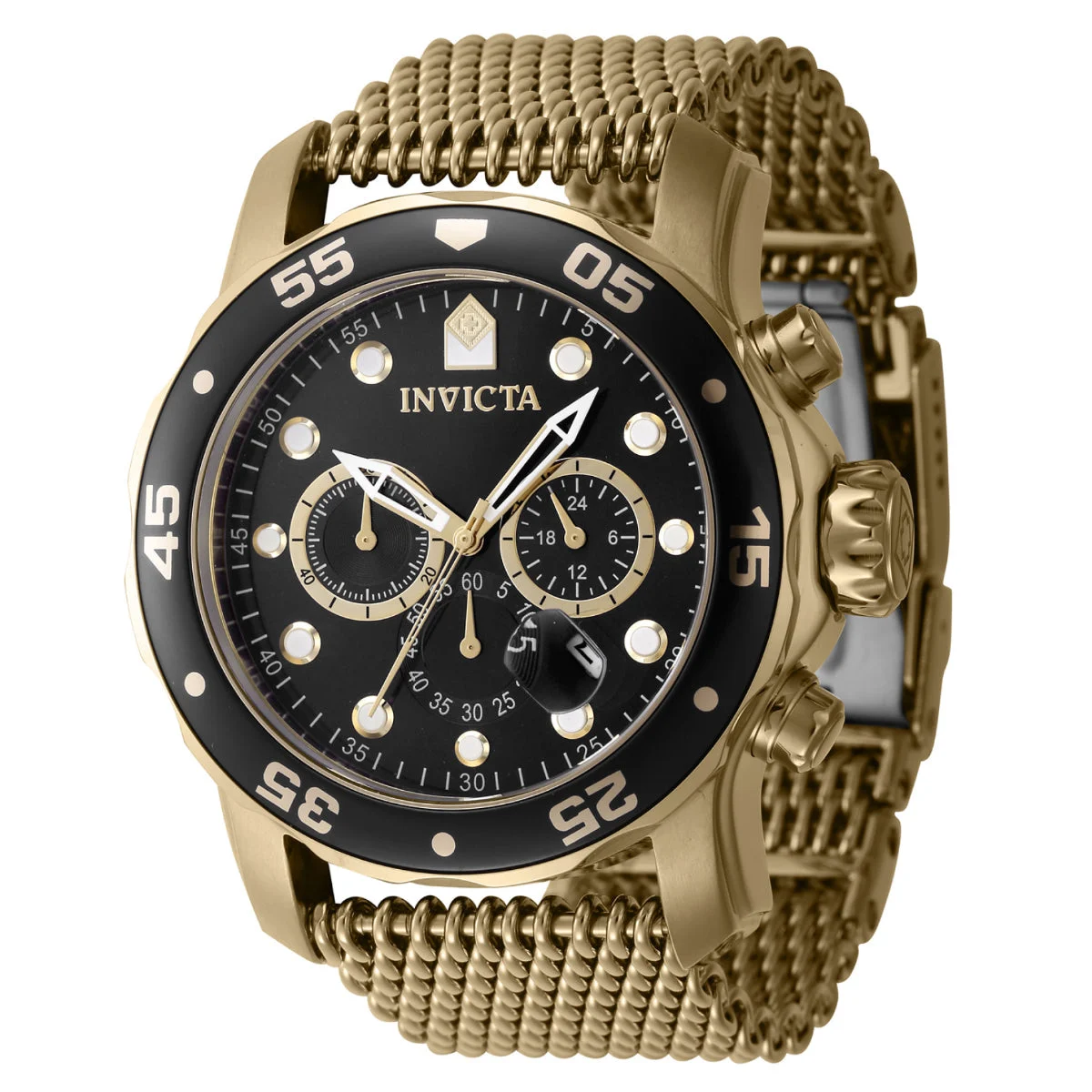 Invicta Pro Diver Atlas Watch - 48mm. Gold (47238) 48 mm kol saati