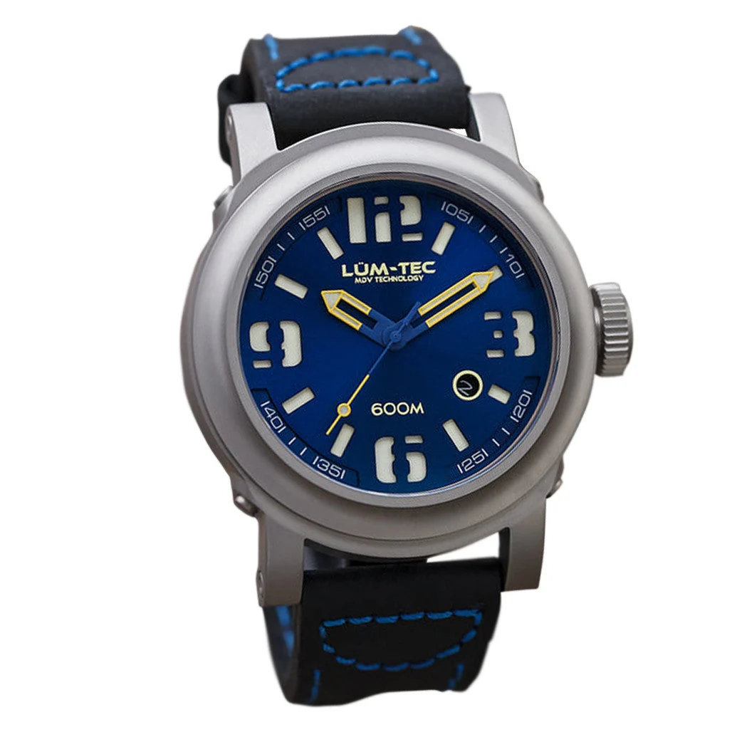 Lum Tec Lum-Tec 48mm High-Beat Automatic Watch with AR Sapphire Crystal #600M-2 48 mm kol saati