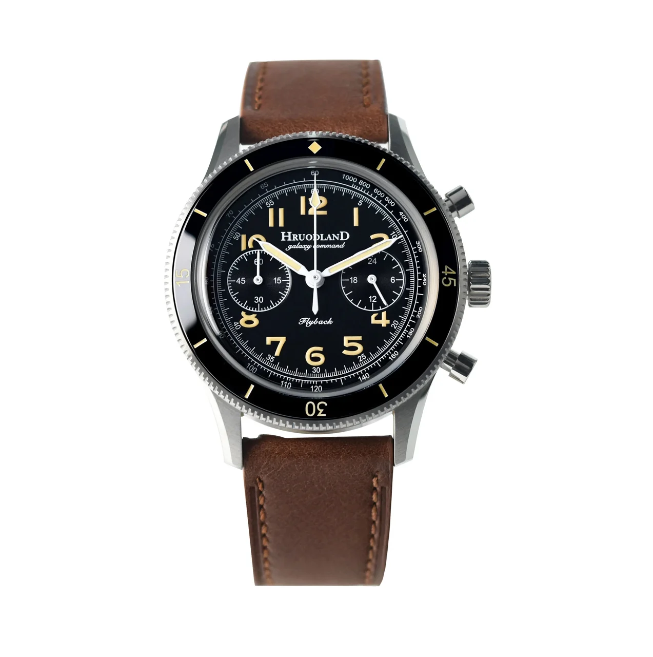 Tandorio Watches Fifty Fathoms Mod Hruodland Fo19 Chronograph Watch VK64 Quartz AR Sapphire 40MM 10bar 14:200005100#sapphire glass-B 48.5 mm kol saati
