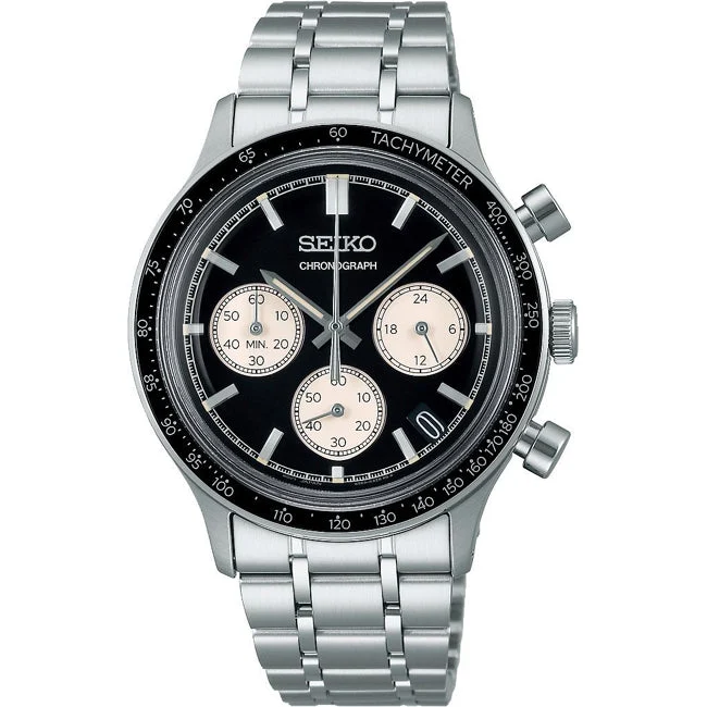 Seiko Essentials Black Dial SSB479 kol saati