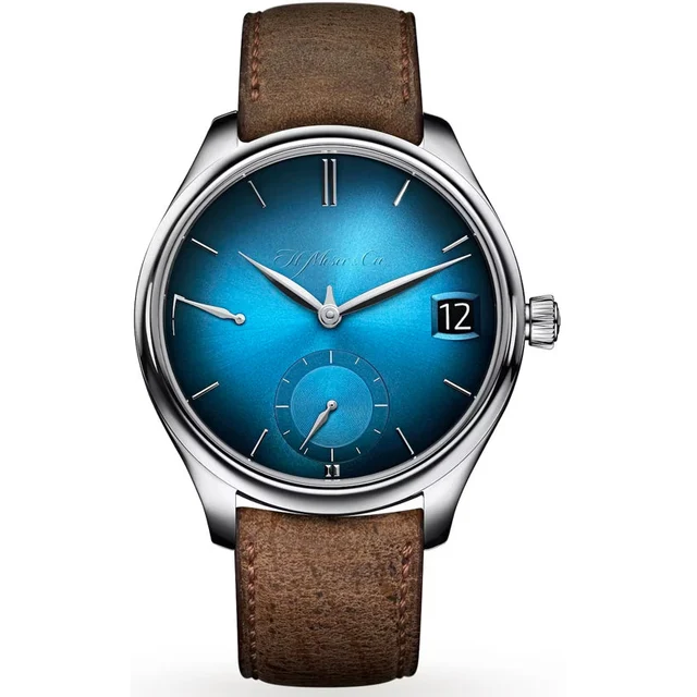 H. Moser & Cie. - Moser & Cie. 1800-0204 Endeavour Perpetual Calendar Funky Blue Fumé kol 