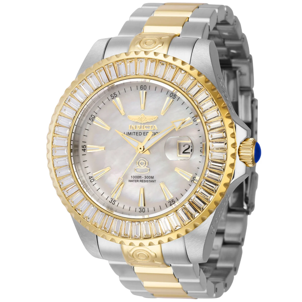 Invicta Grand Diver Prismata Automatic Watch w/ Mother of Pearl Dial - 47mm. Gold. Steel (44316) 47 mm kol saati