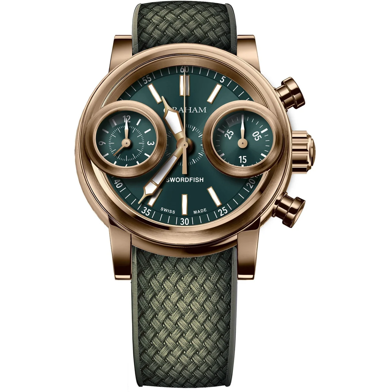 Graham Swordfish Bronze Green Dial 2SXAK.G01A 46 mm kol saati